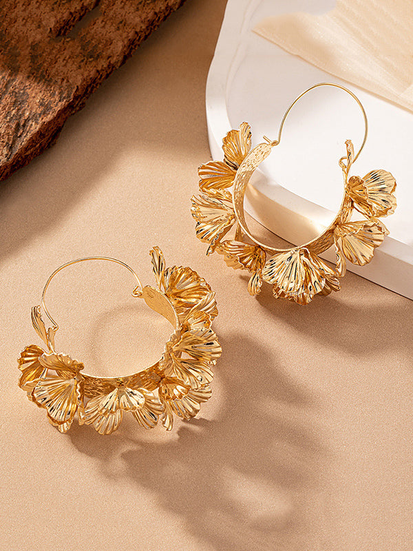 Flower Shape Drop Earrings