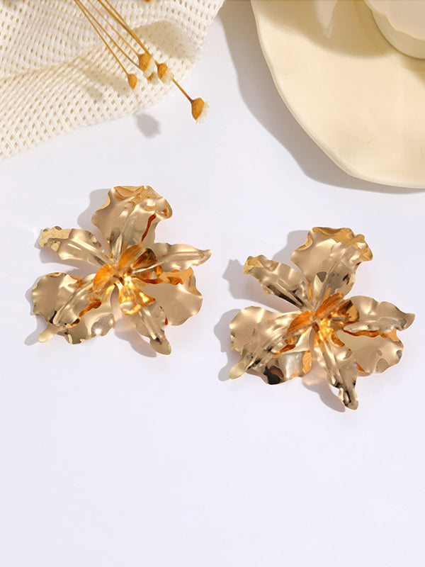 Flower Shape Drop Earrings