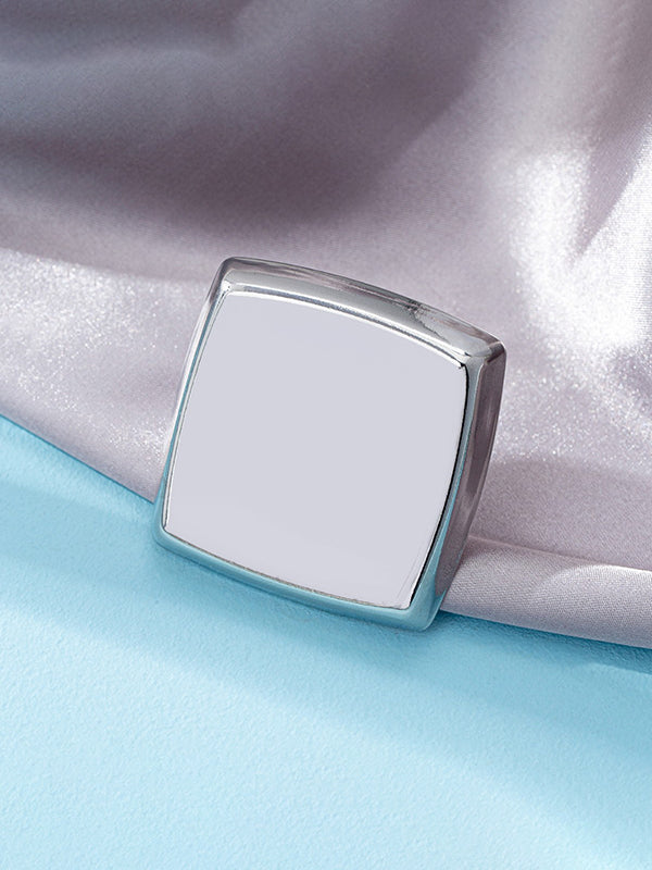 Geometric Shiny Solid Color Rings Accessories