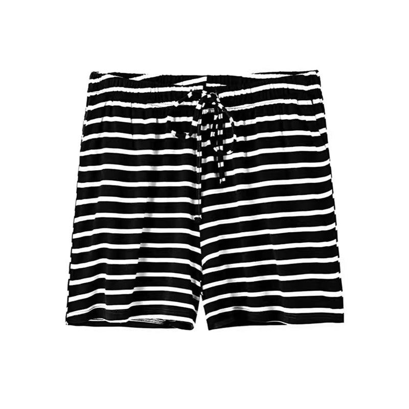 Women Casual Drawstring Pocket Pajama Shorts