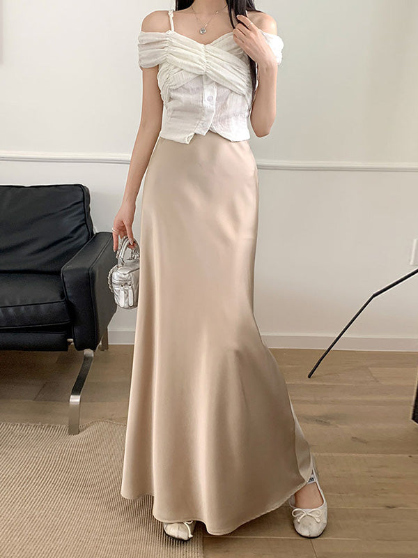 Mermaid Elasticity Solid Color Skirts Bottoms