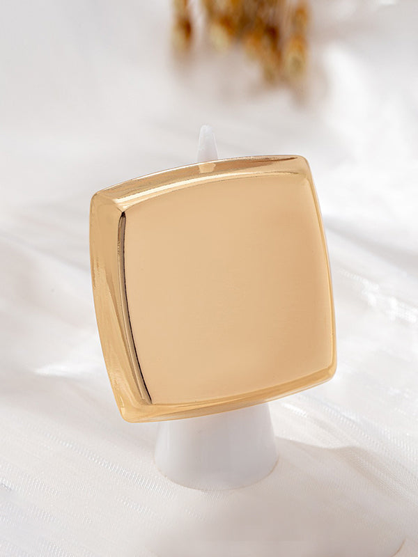 Geometric Shiny Solid Color Rings Accessories