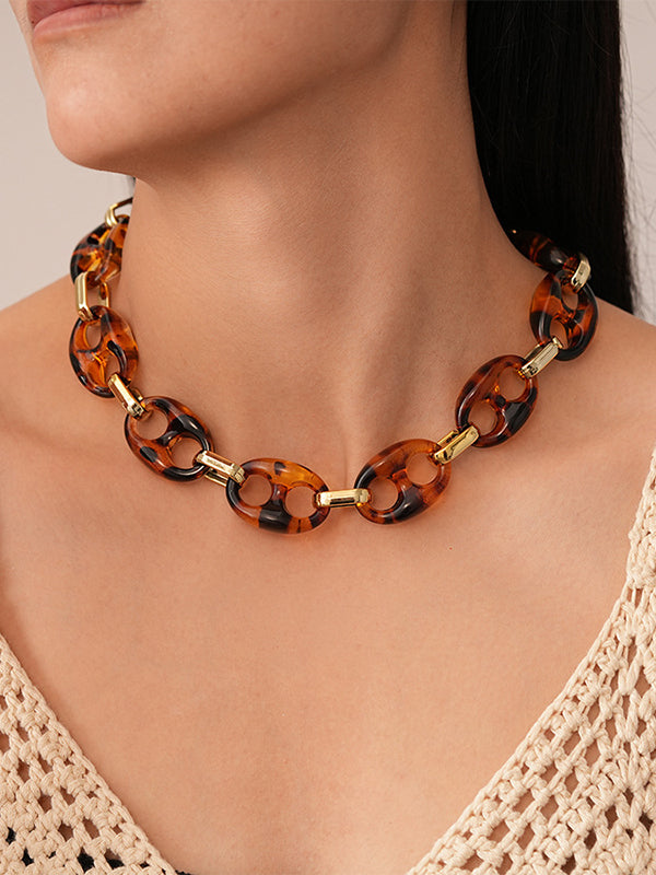 Chains Hollow Leopard Necklaces Accessories