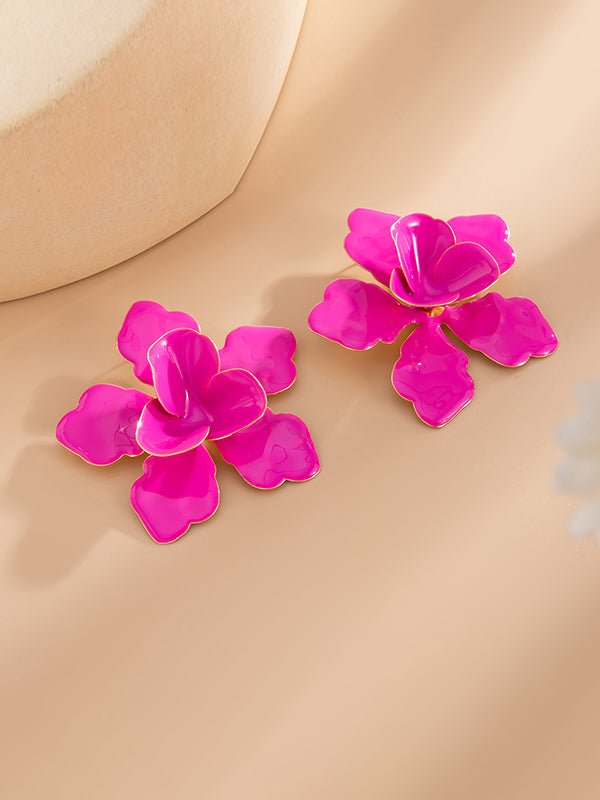 Flower Shape Drop Earrings