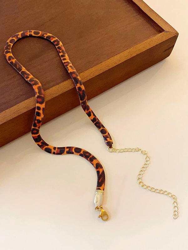 Leopard Snake Chain Necklaces Accessories